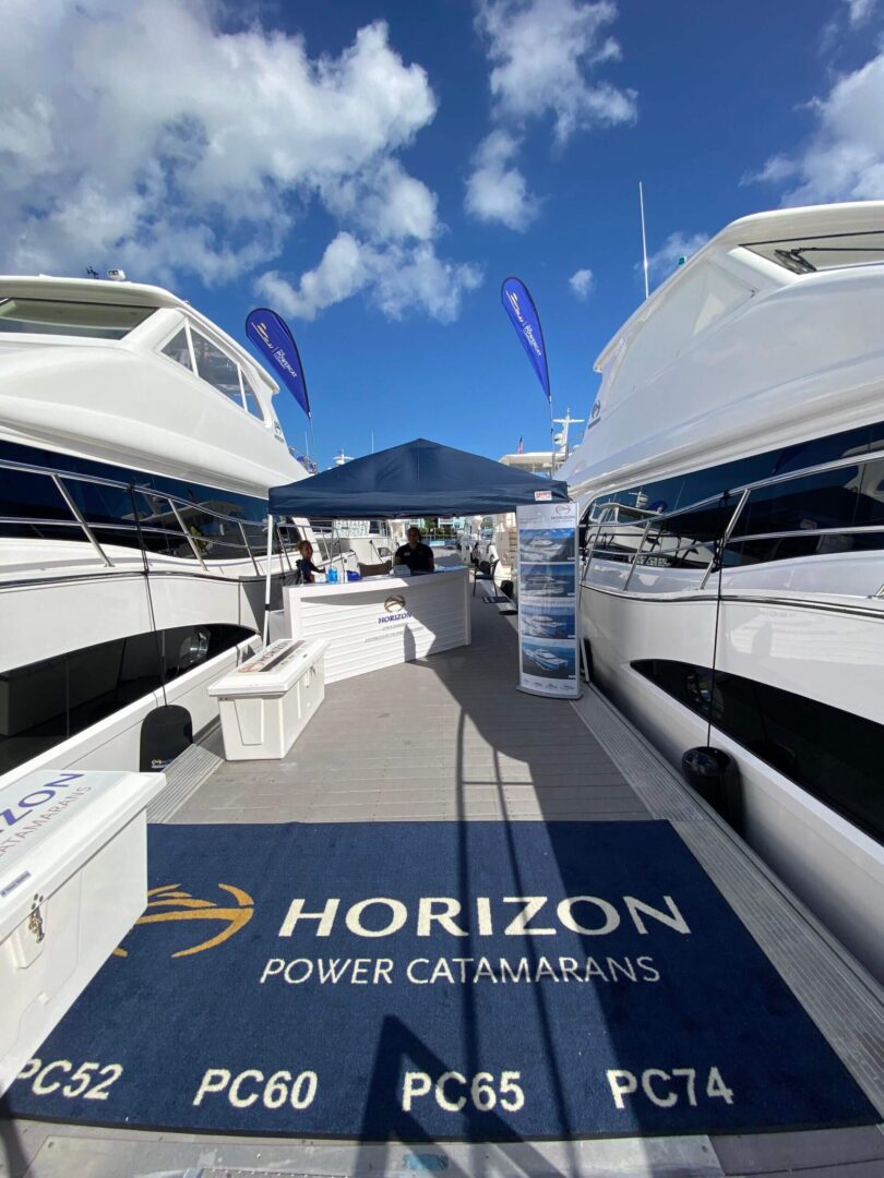 Horizon Power Catamarans Mat on the floor