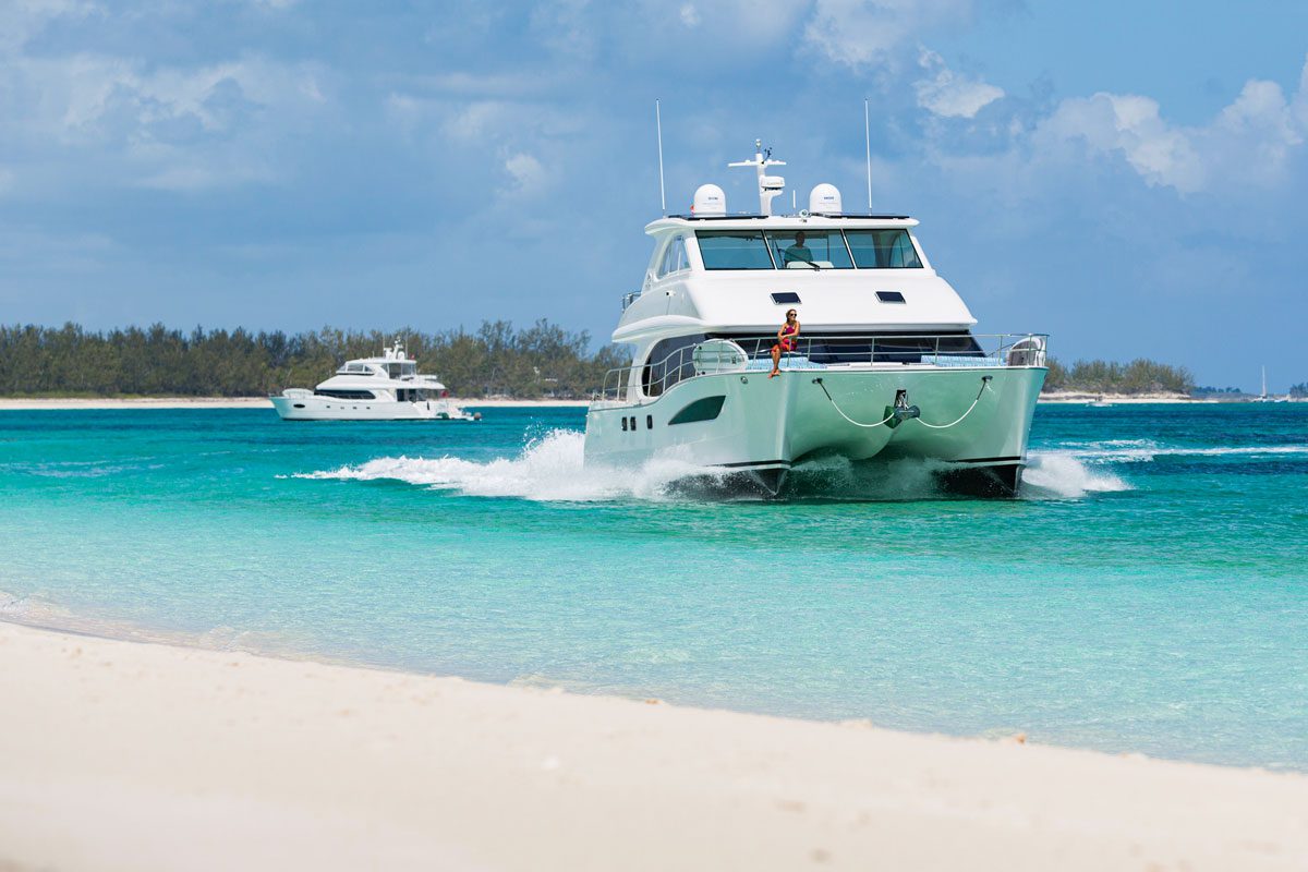 Horizon PowerCat Cruising In Shallow Water