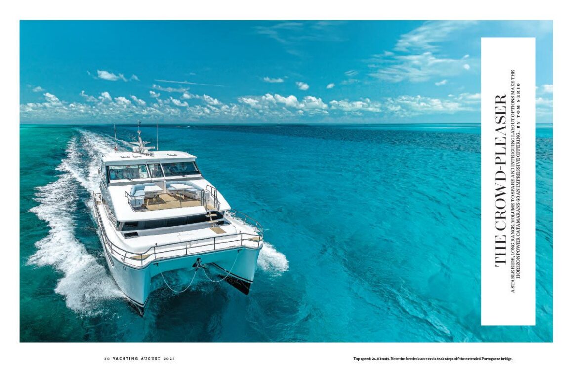 Horizon Power Catamarans on the Cover of Yachting Magazine