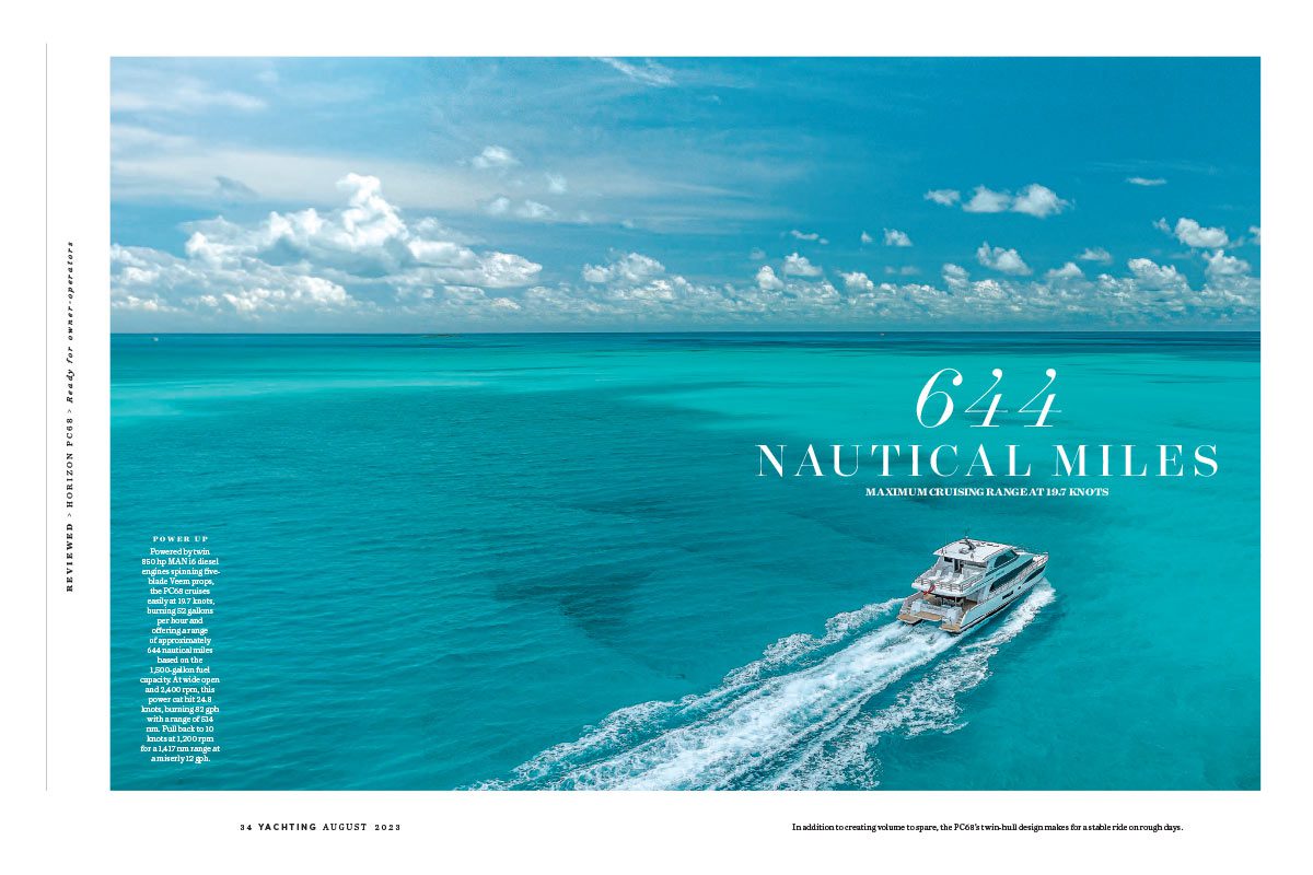 Horizon Power Catamarans on the Cover of Yachting Magazine