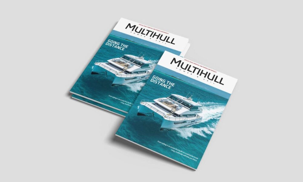 Horizon Power Catamarans Multihull Power & Sail Winter 2024 Issue Cover