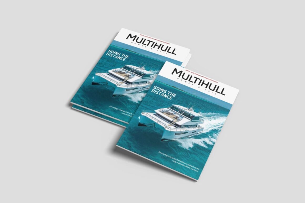 Horizon Power Catamarans Multihull Power & Sail Winter 2024 Issue Cover
