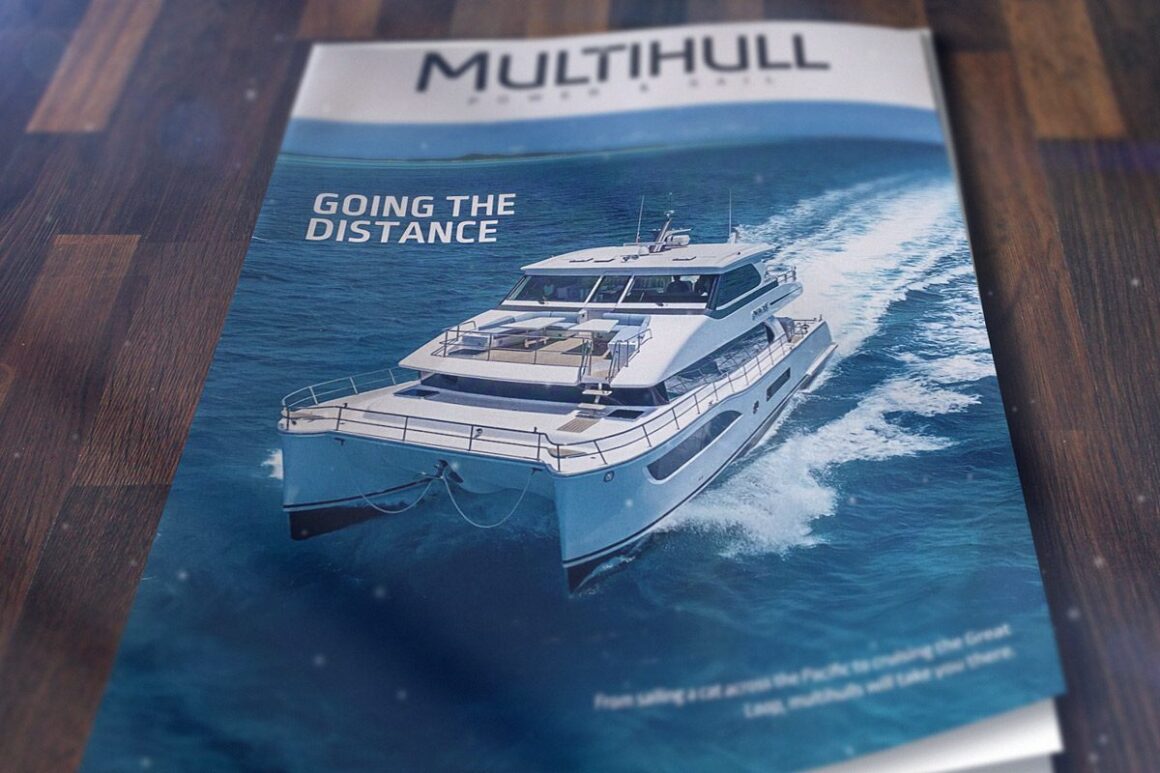 Horizon Power Catamarans Multihull Power & Sail Winter 2024 Issue Cover