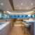 Modern open-concept living space on a yacht.