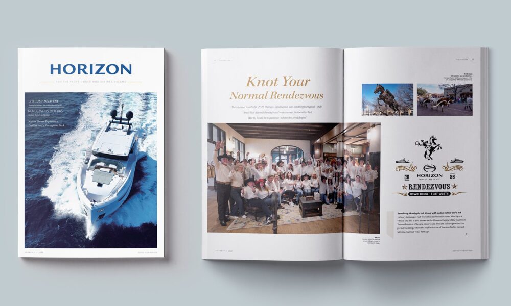 Cover and inside spread of Vol. 67 brand publication