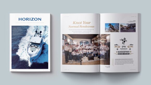 Cover and inside spread of Vol. 67 brand publication