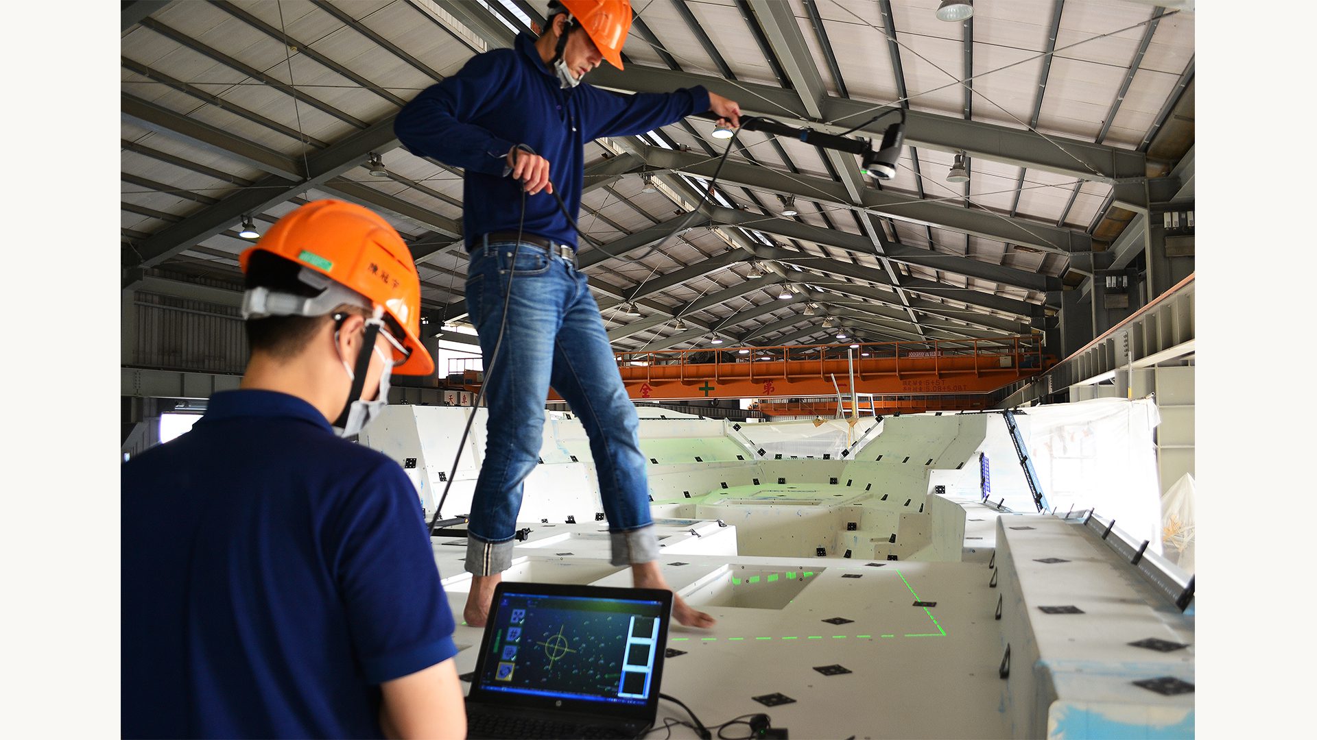 Horizon workers testing composite components
