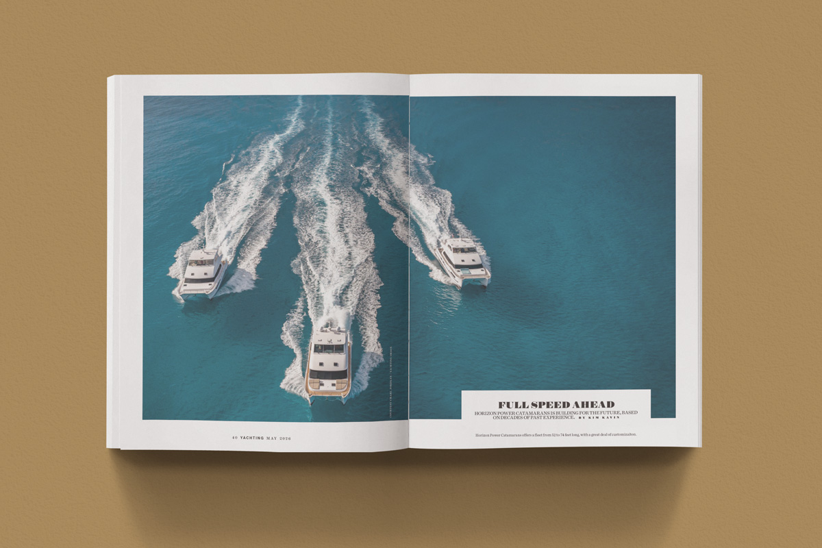 yachting magazine spread