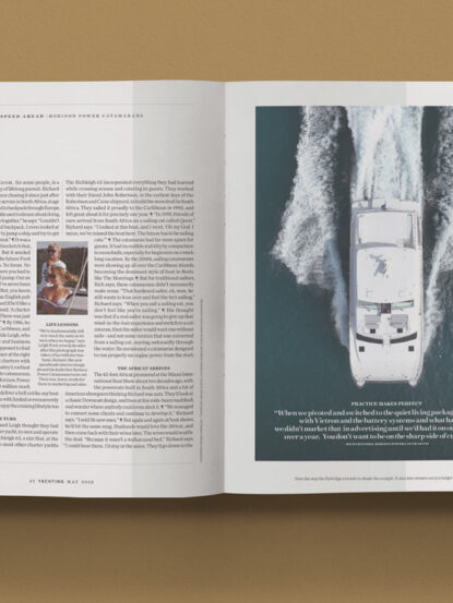 yachting magazine spread