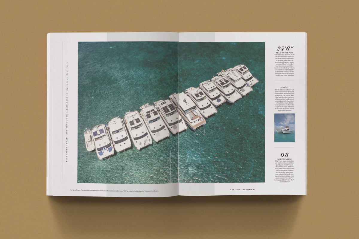 yachting magazine spread